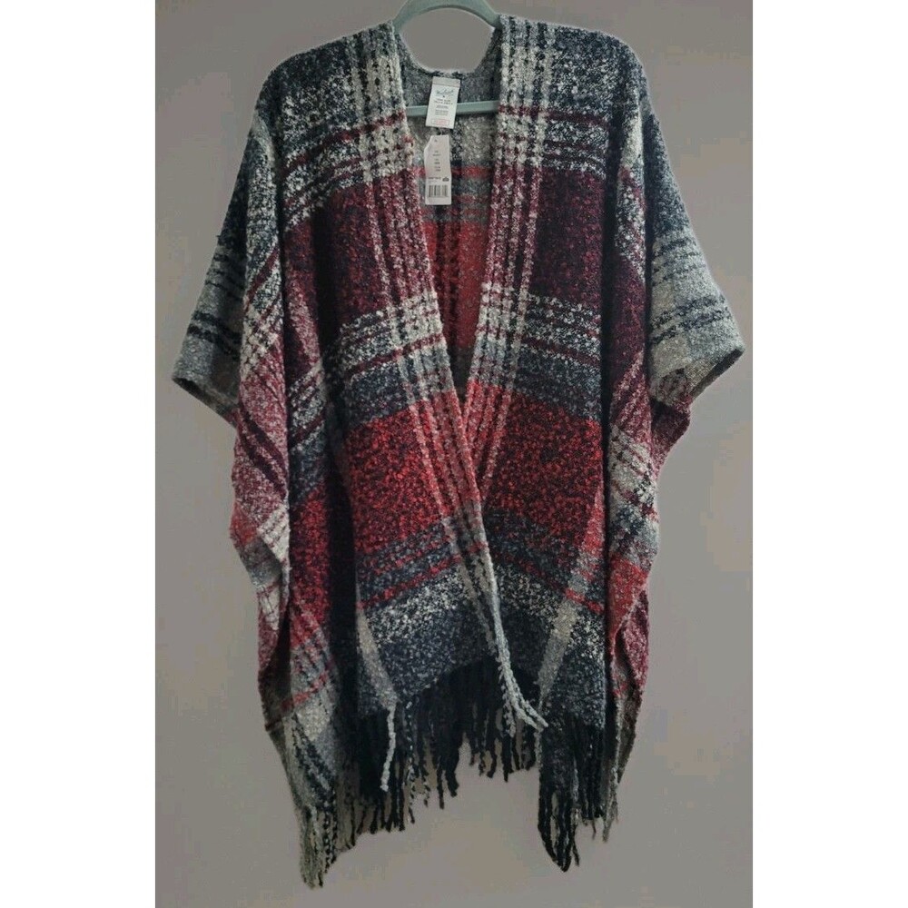 Woolrich Women's Cozy Blanket Wrap One Size Shawl Cape Poncho Plaid Soft Cozy